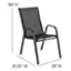 Alt View 13. Alamont Home - Brazos Outdoor Square Contemporary  5 Piece Patio Set - Black.
