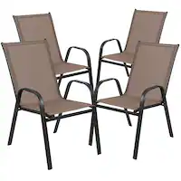 Alamont Home - Brazos Patio Chair (set of 4) - Brown - Front_Zoom