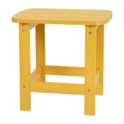 Flash Furniture - Charlestown Classic Adirondack Side Table - Yellow - Front_Zoom