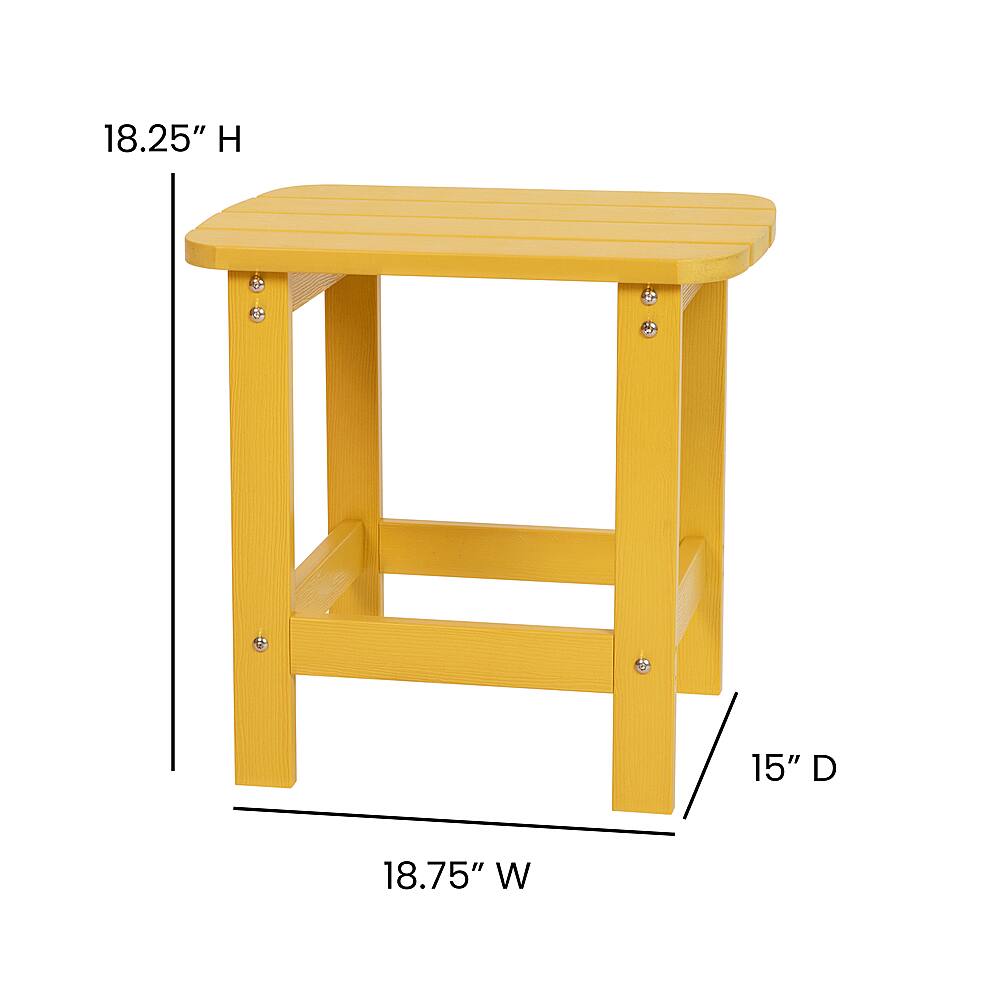 Alt View 13. Alamont Home - Charlestown Classic Adirondack Side Table - Yellow.