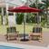Alt View 11. Alamont Home - Kona Patio Umbrella and Base - Red.