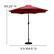 Alt View 12. Alamont Home - Kona Patio Umbrella and Base - Red.