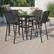 Alt View 11. Alamont Home - Brazos Outdoor Square Modern Steel 5 Piece Patio Set - Black.