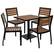 Front. Alamont Home - Lark Outdoor Square Modern Aluminum 5 Piece Patio Set - Teak.
