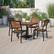 Alt View 11. Alamont Home - Lark Outdoor Square Modern Aluminum 5 Piece Patio Set - Teak.