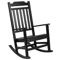 Alamont Home - Winston Rocking Patio Chair - Black - Front_Zoom