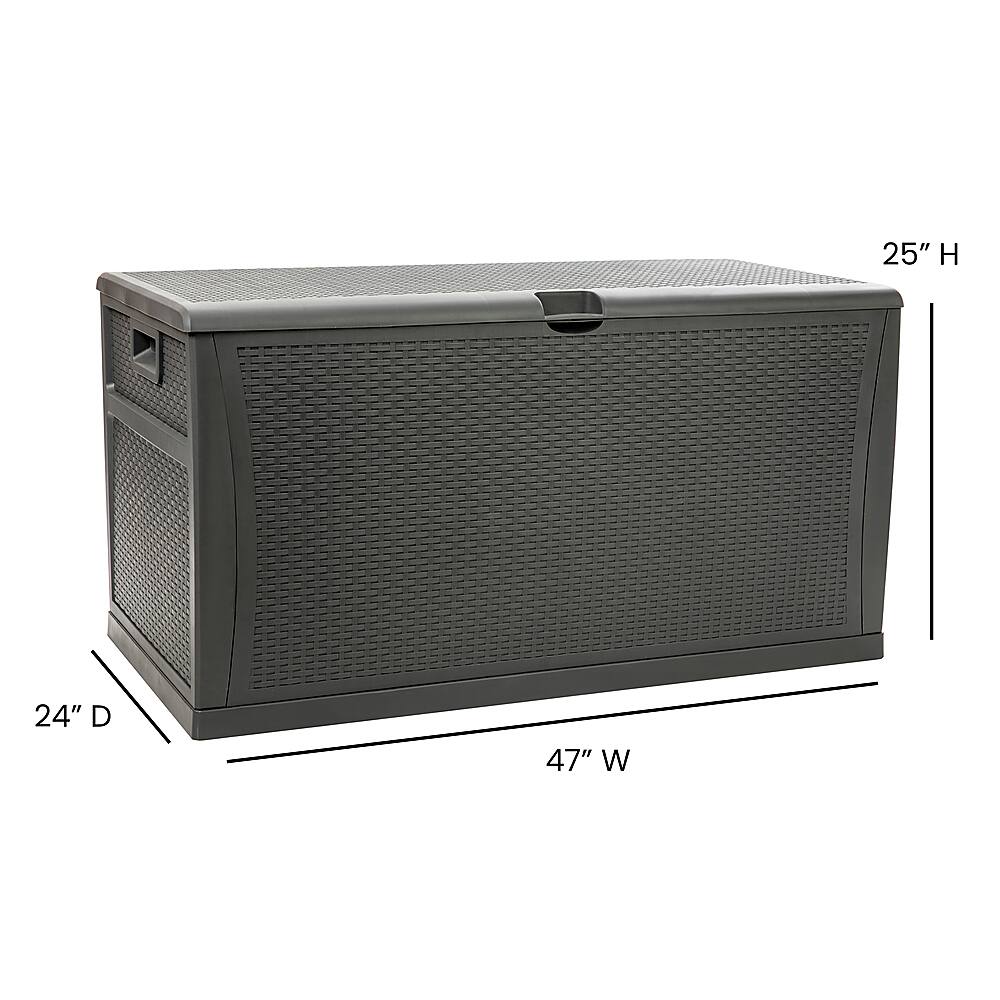 Alt View 13. Alamont Home - Nobu 120 Gallon Patio Storage Box - Gray.