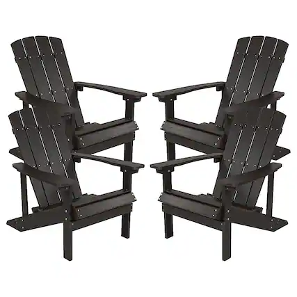 Front. Alamont Home - Charlestown Adirondack Chair (set of 4) - Slate Gray.