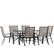 Front. Alamont Home - Brazos Outdoor Rectangle Contemporary 7 Piece Patio Set - Brown.