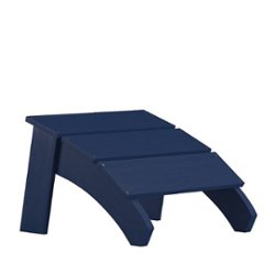 Flash Furniture - Sawyer Blue Indoor/Outdoor Poly Resin Adirondack Style Ottoman - Navy - Front_Zoom
