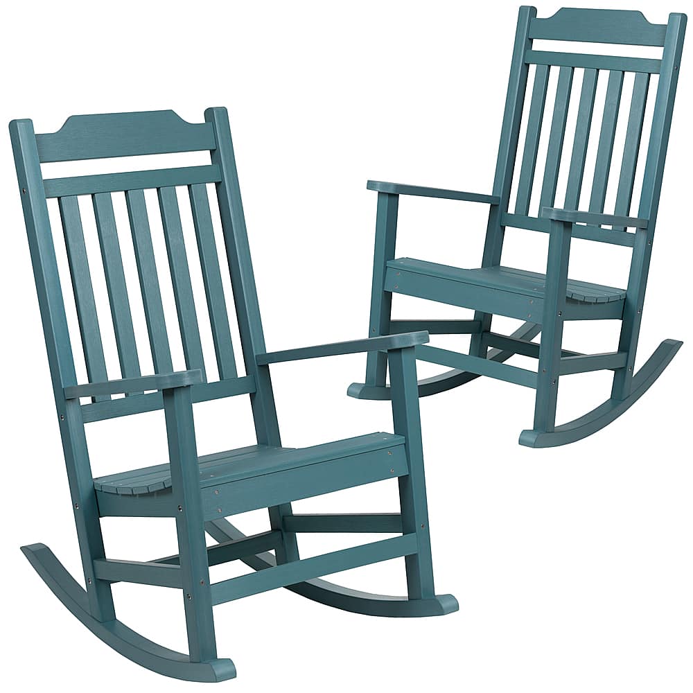 Alamont Home - Winston Rocking Patio Chair (set of 2) - Teal - Front_Zoom