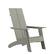 Front. Alamont Home - Sawyer Gray Modern Dual Slat Back Indoor/Outdoor Adirondack Style Patio Chair - Gray.