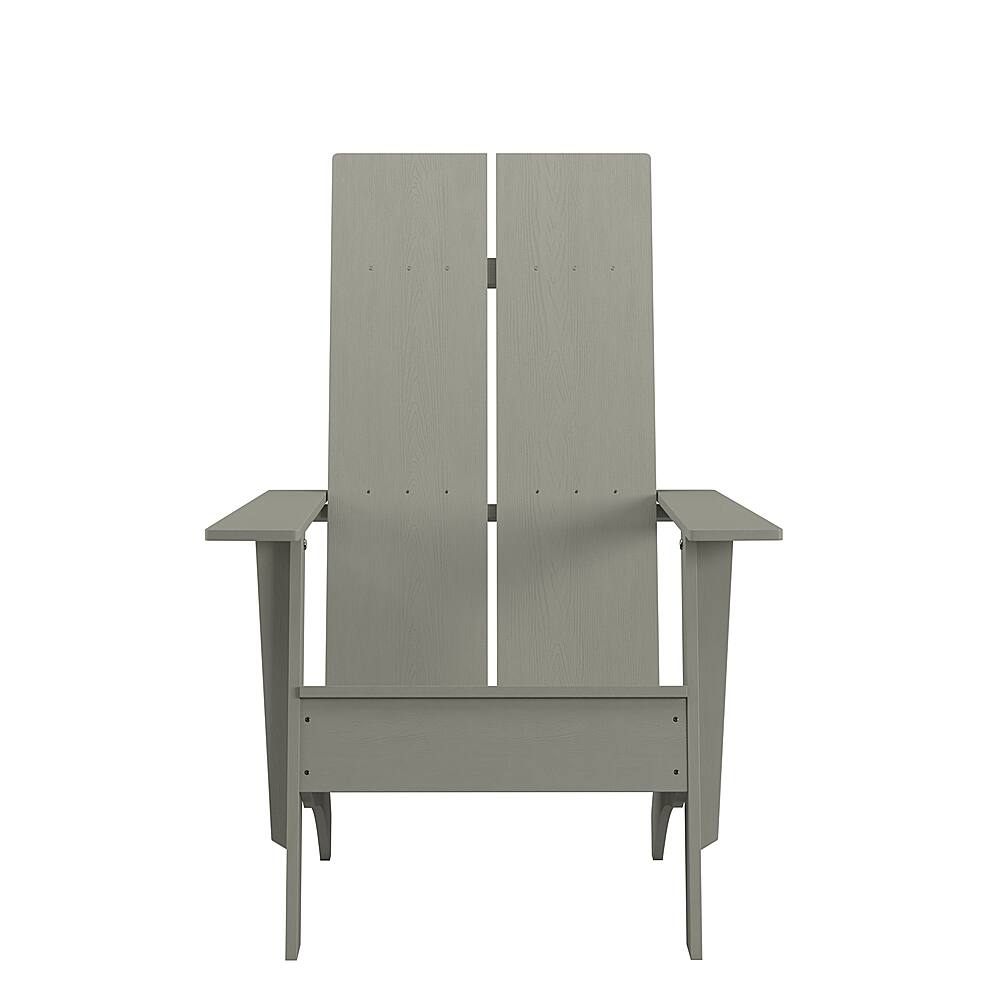 Alt View 11. Alamont Home - Sawyer Gray Modern Dual Slat Back Indoor/Outdoor Adirondack Style Patio Chair - Gray.