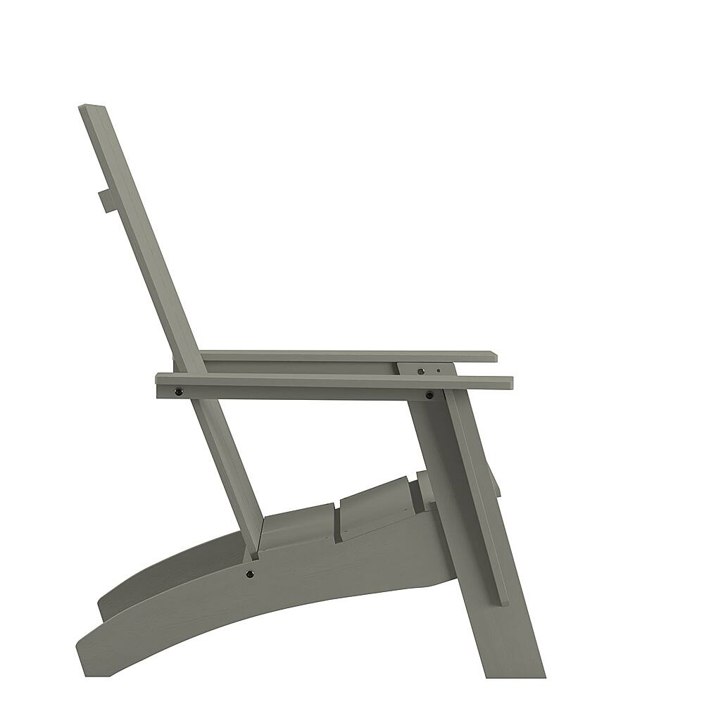 Alt View 16. Alamont Home - Sawyer Gray Modern Dual Slat Back Indoor/Outdoor Adirondack Style Patio Chair - Gray.