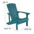 Alt View Zoom 13. Flash Furniture - Charlestown Adirondack Chair (set of 4) - Sea Foam.
