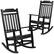 Front. Alamont Home - Winston Rocking Patio Chair (set of 2) - Black.