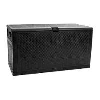 Flash Furniture - Nobu 120 Gallon Patio Storage Box - Black - Front_Zoom
