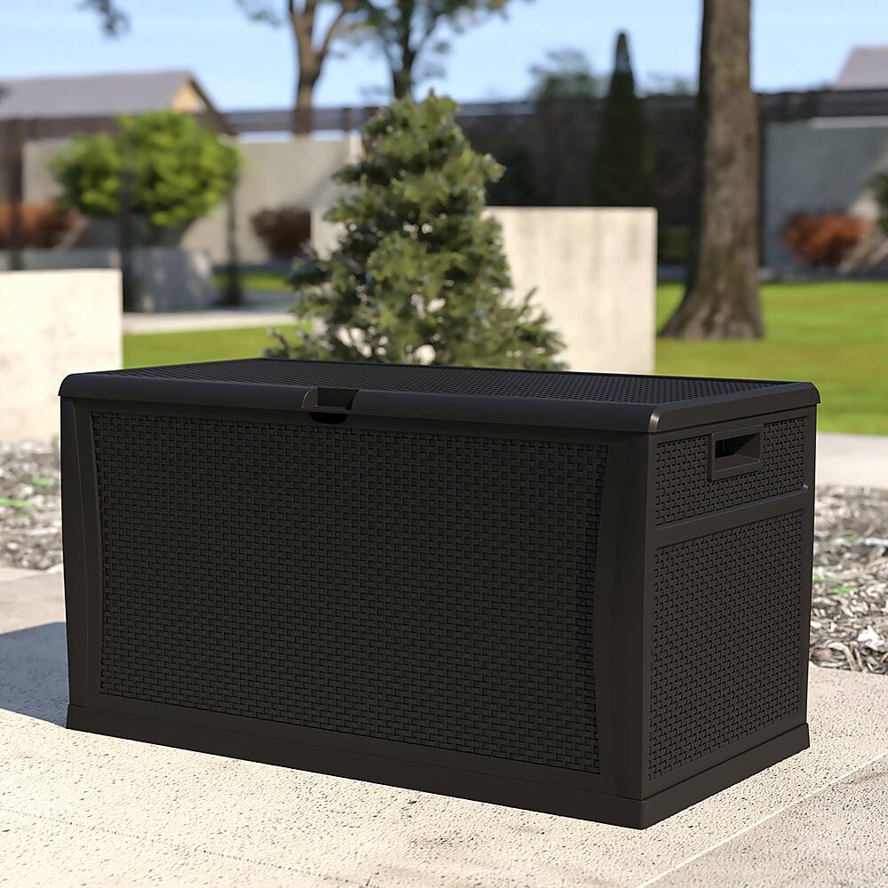 Alt View 12. Alamont Home - Nobu 120 Gallon Patio Storage Box - Black.