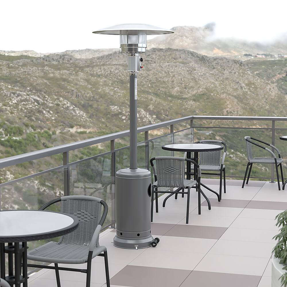 Flash Furniture – Sol 90″ Round Patio Heater – Silver Sansujyuku sansujyuku.com