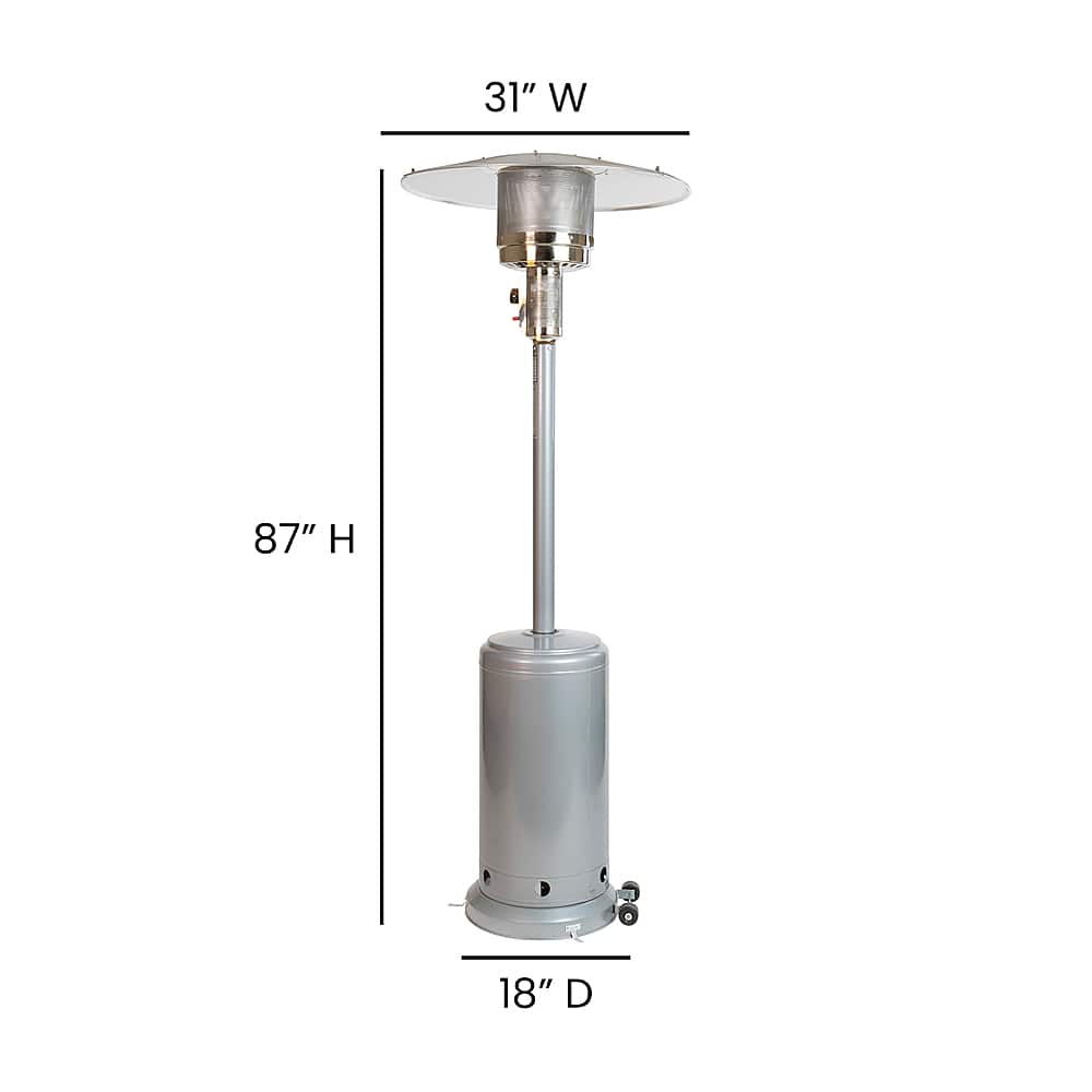 Alt View 12. Alamont Home - Sol 90" Round Patio Heater - Silver.