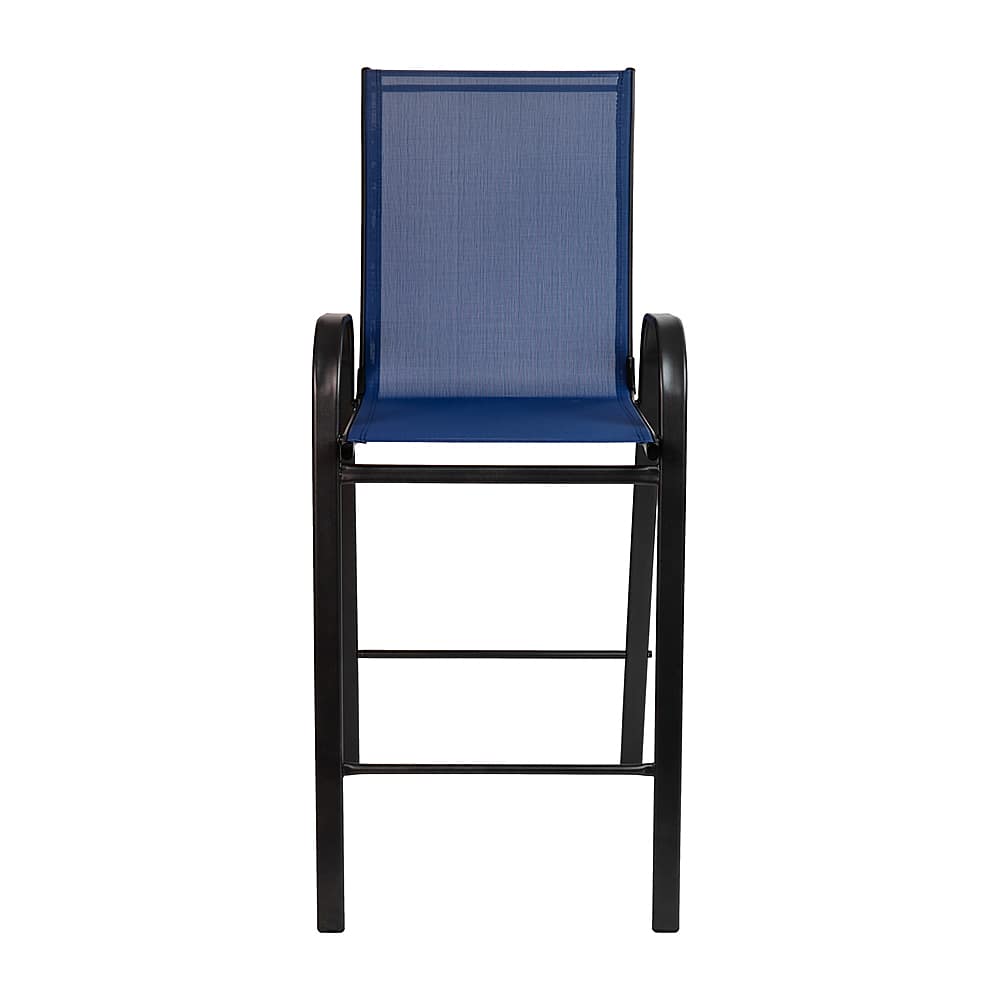 Alt View 11. Alamont Home - Brazos Modern Fabric Patio Barstool (set of 2) - Navy.