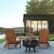 Alt View 11. Alamont Home - Charlestown Star and Moon Fire Pit with Mesh Cover & 2 Poly Resin Adirondack Chairs - Teak.