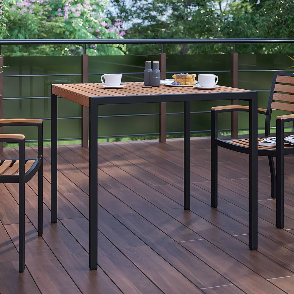 Alt View 12. Alamont Home - Lark Modern Patio Table - Teak.