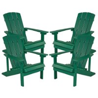 Flash Furniture - Charlestown Adirondack Chair (set of 4) - Green - Front_Zoom