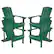 Front. Alamont Home - Charlestown Adirondack Chair (set of 4) - Green.