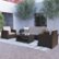 Alt View 12. Flash Furniture - Seneca Outdoor Rectangle Contemporary Resin 4 Piece Patio Set - Chocolate Brown.