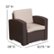 Alt View 13. Flash Furniture - Seneca Outdoor Rectangle Contemporary Resin 4 Piece Patio Set - Chocolate Brown.