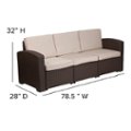 Alt View 14. Flash Furniture - Seneca Outdoor Rectangle Contemporary Resin 4 Piece Patio Set - Chocolate Brown.