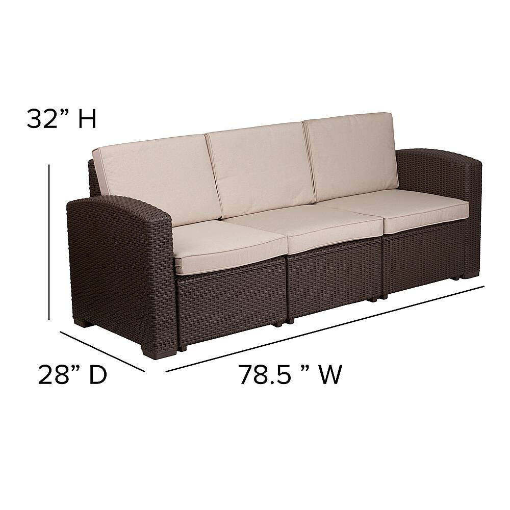 Alt View 14. Alamont Home - Seneca Outdoor Rectangle Contemporary Resin 4 Piece Patio Set - Chocolate Brown.