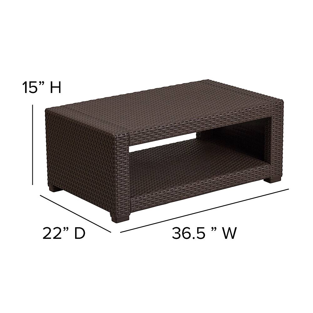 Alt View 15. Alamont Home - Seneca Outdoor Rectangle Contemporary Resin 4 Piece Patio Set - Chocolate Brown.