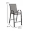 Alt View 13. Alamont Home - Brazos Modern Fabric Patio Barstool (set of 4) - Gray.