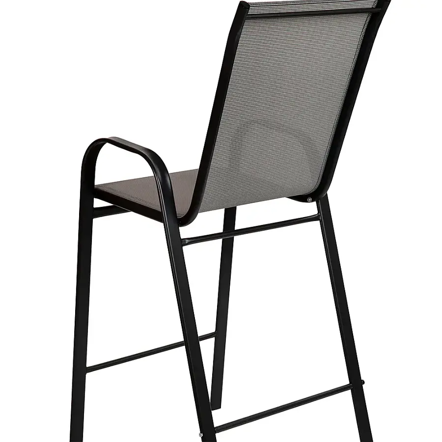 Alt View 17. Alamont Home - Brazos Modern Fabric Patio Barstool (set of 4) - Gray.