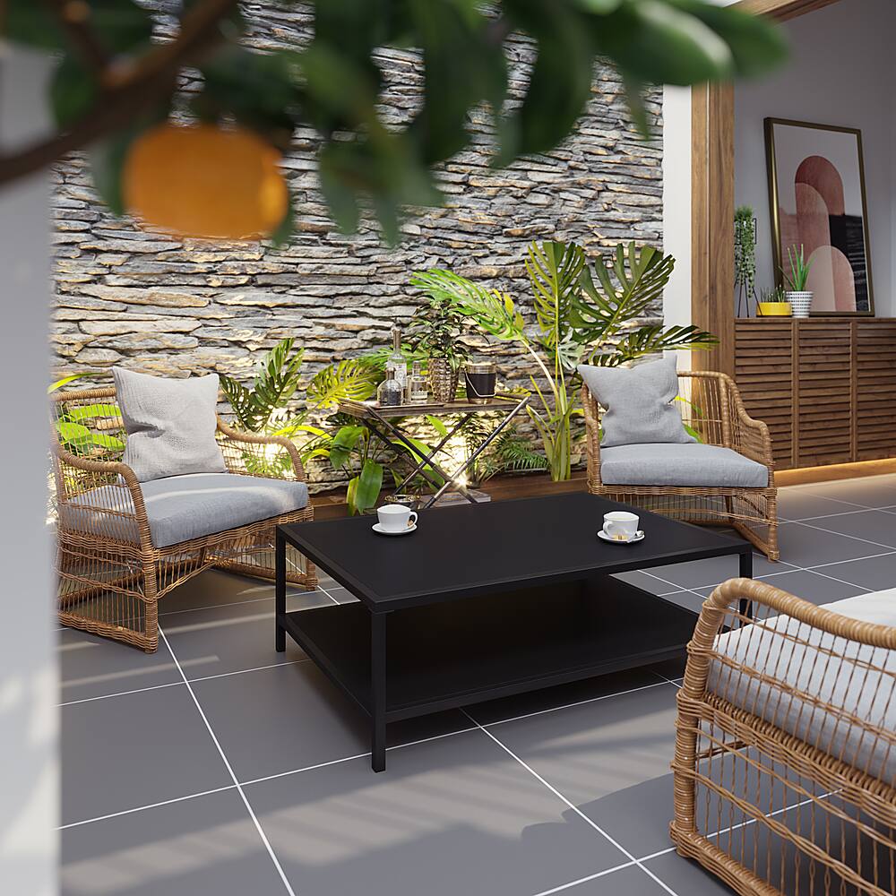 Alt View 12. Alamont Home - Brock Contemporary Patio Coffee Table - Black.