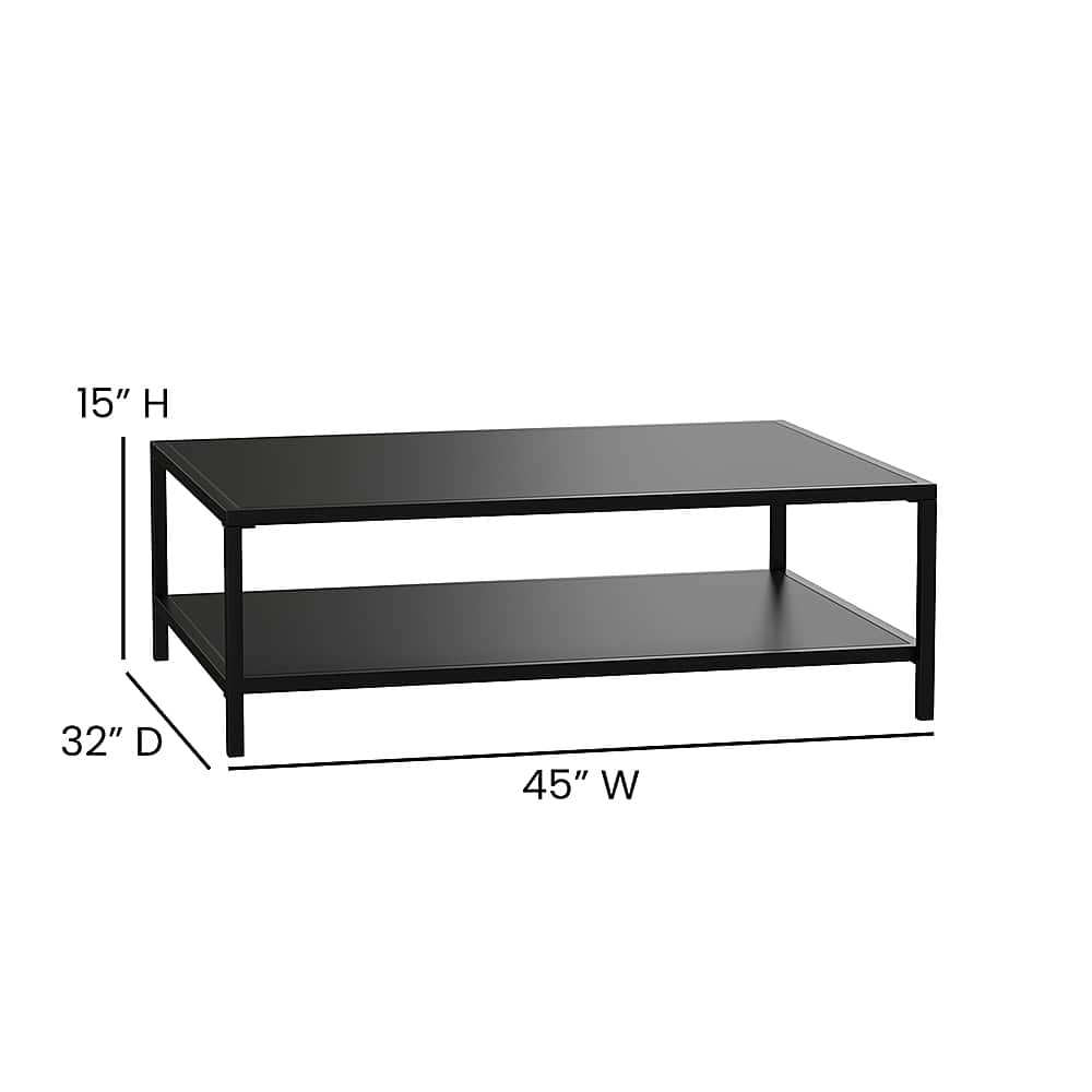 Flash Furniture Brock Contemporary Patio Coffee Table Black  XU-T6R60USO-2T-BK-GG - Best Buy