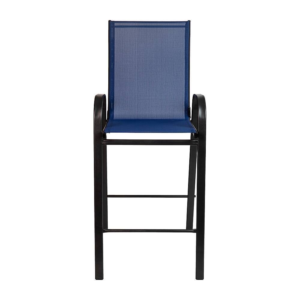 Alt View 11. Alamont Home - Brazos Modern Fabric Patio Barstool (set of 4) - Navy.