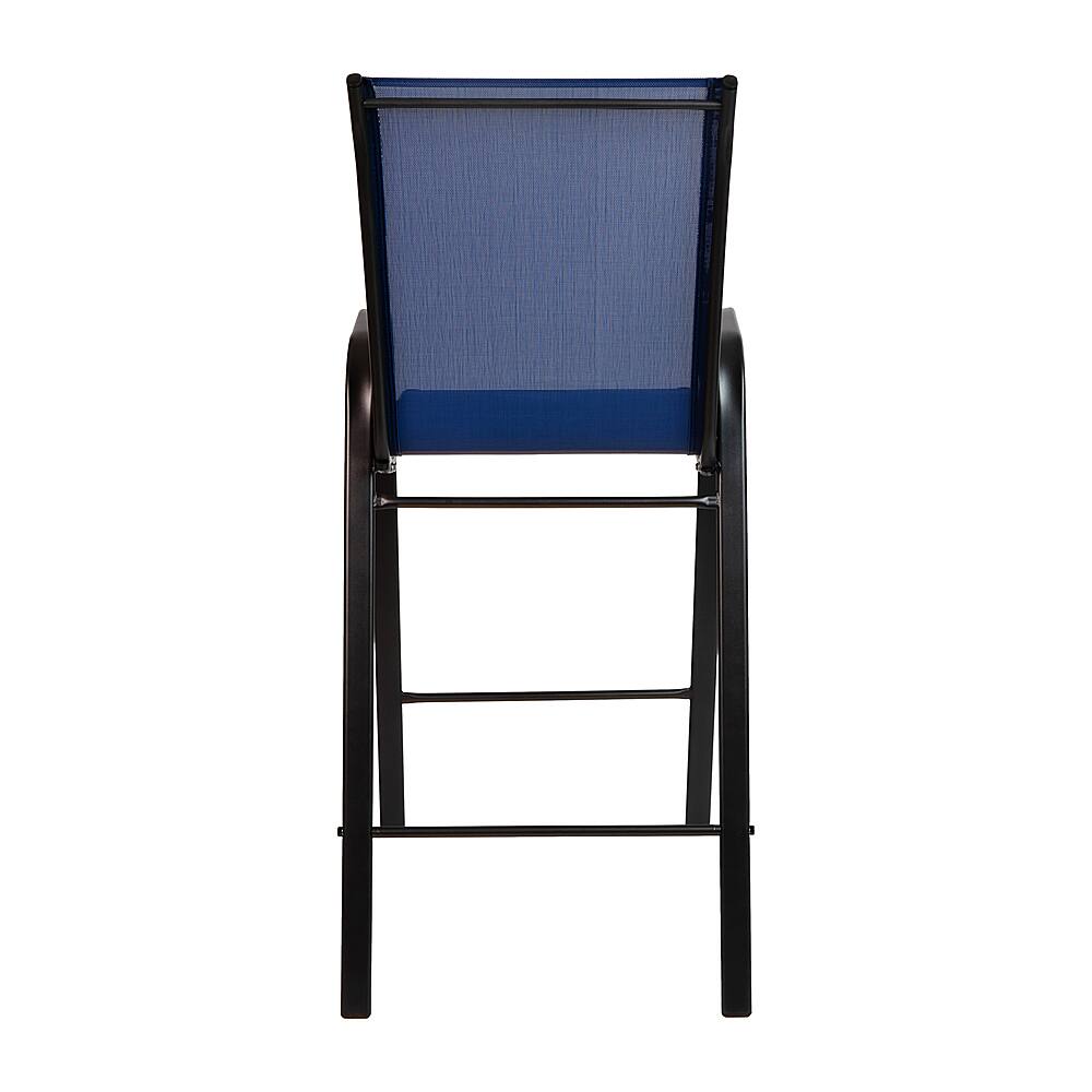 Alt View 14. Alamont Home - Brazos Modern Fabric Patio Barstool (set of 4) - Navy.
