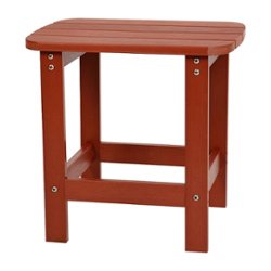 Flash Furniture - Charlestown Classic Adirondack Side Table - Red - Front_Zoom