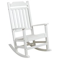 Flash Furniture - Winston Rocking Patio Chair - White - Front_Zoom