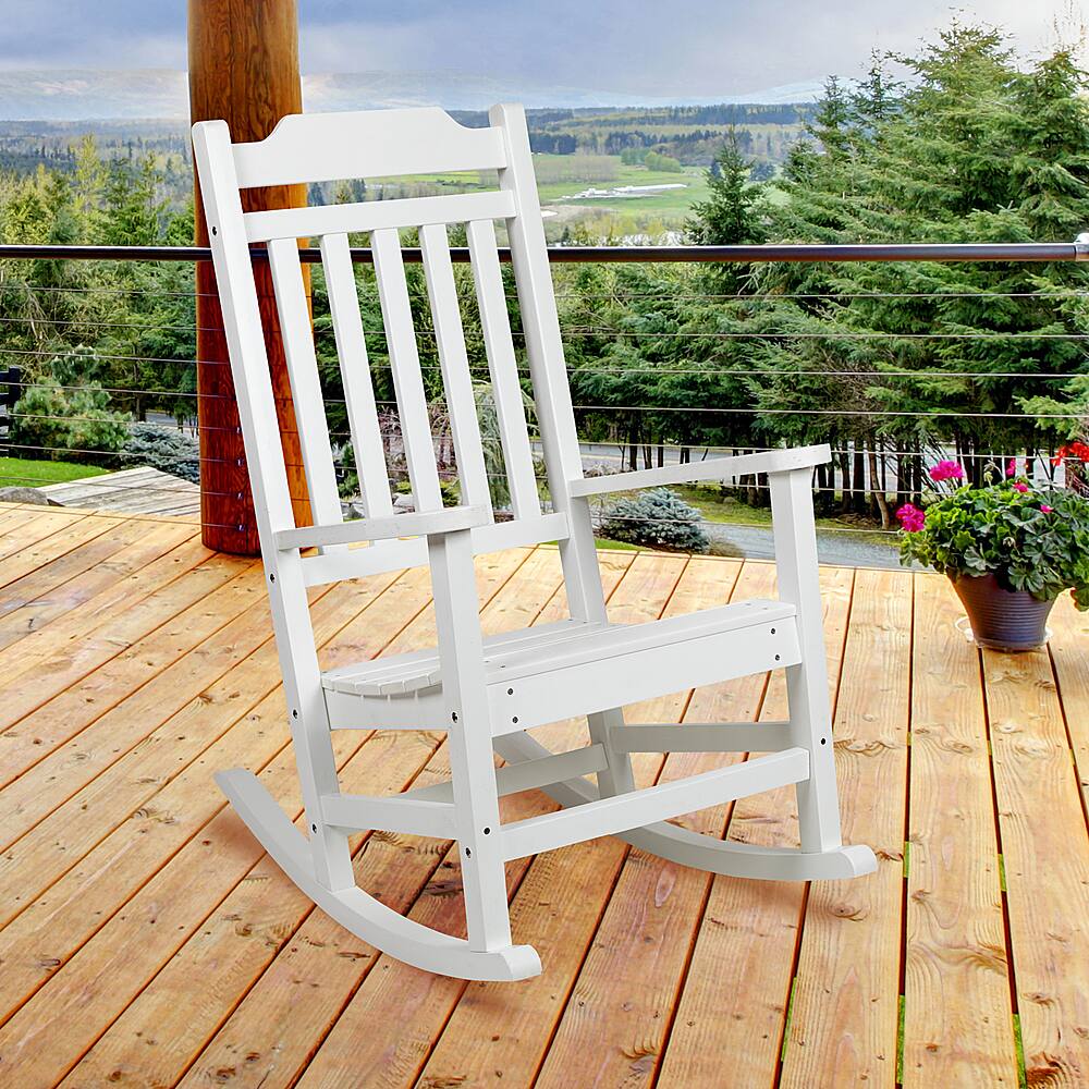 Alt View 12. Alamont Home - Winston Rocking Patio Chair - White.