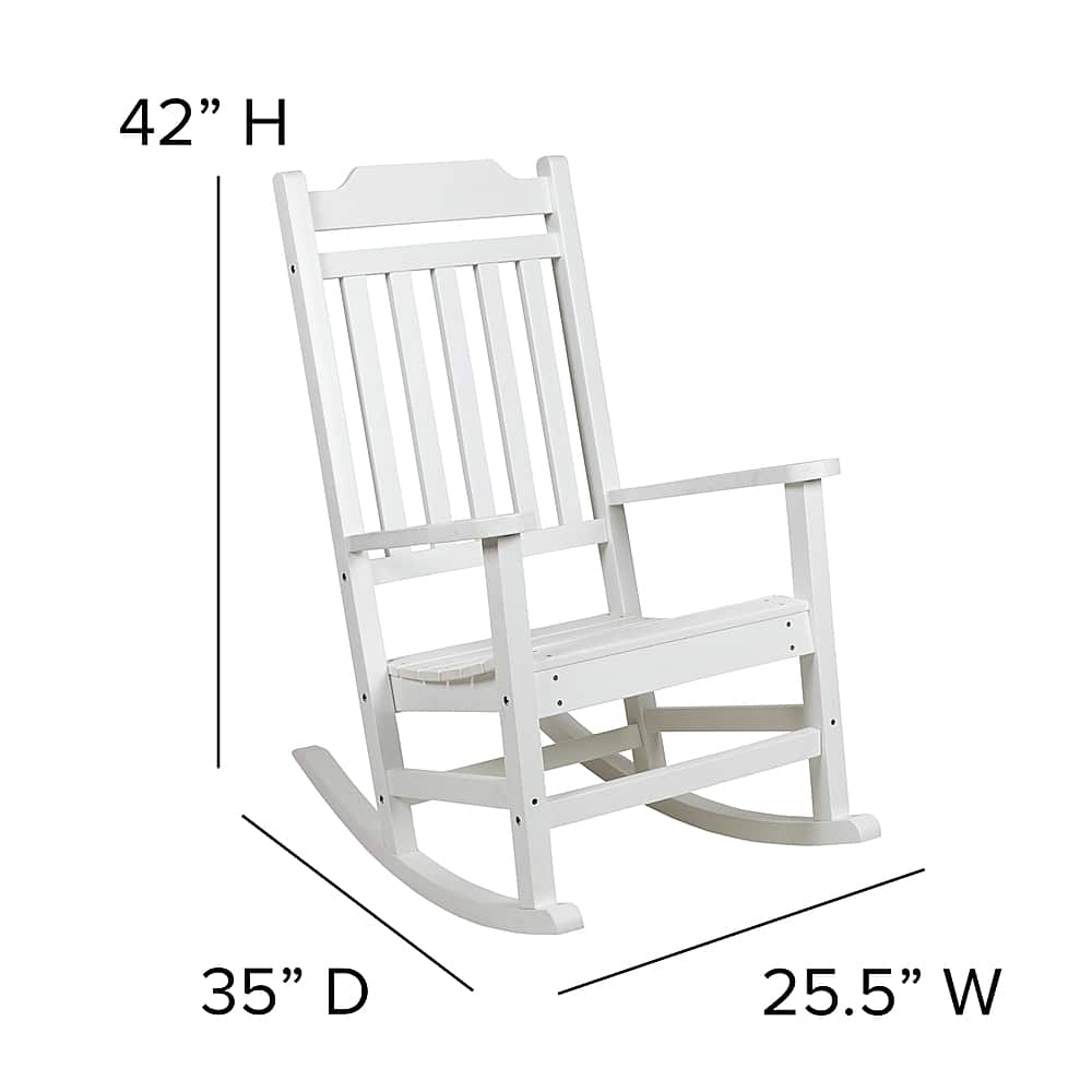 Alt View 13. Alamont Home - Winston Rocking Patio Chair - White.
