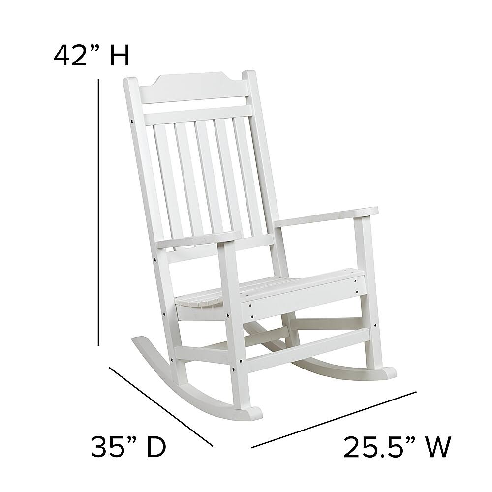 Alt View 13. Alamont Home - Winston Rocking Patio Chair - White.