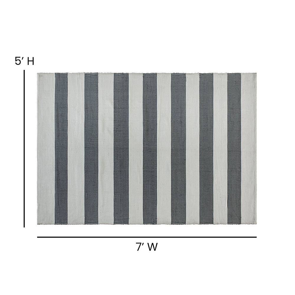 Alt View 12. Alamont Home - Melissa 5' x 7' Area Rug - Grey/ White.
