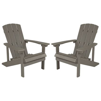 Front. Alamont Home - Charlestown Adirondack Chair (set of 2) - Gray.