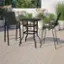 Alt View 11. Alamont Home - Brazos Outdoor Square Modern Steel 3 Piece Patio Set - Black.