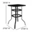 Alt View 12. Alamont Home - Brazos Outdoor Square Modern Steel 3 Piece Patio Set - Black.