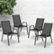 Alt View 12. Flash Furniture - Brazos Patio Chair (set of 4) - Black.